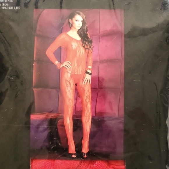 New Red Bodystocking - Picture 2 of 4